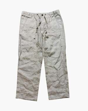 Tasso Elba Men’s 100% Linen Drawstring Pants Size M Beige